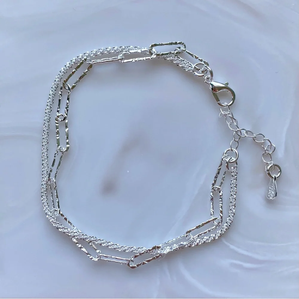Sterling Silver S925 layering Bracelet